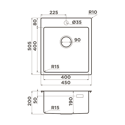 Мойка Amadare 45