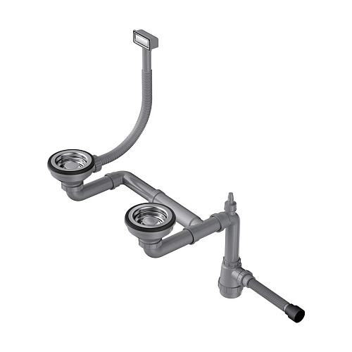 Арматура для 1,5-чашевых моек WK-1.5 с прямоугольным переливом