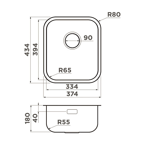 Мойка Omi 38-U/I