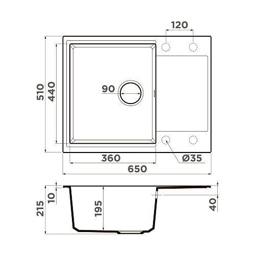 Мойка Daisen 65