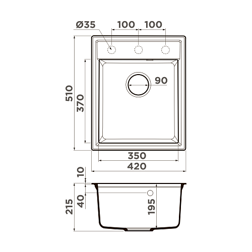 Мойка Daisen 42