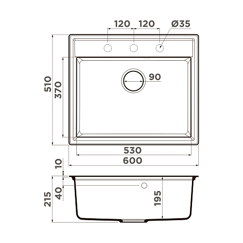 Мойка Daisen 60
