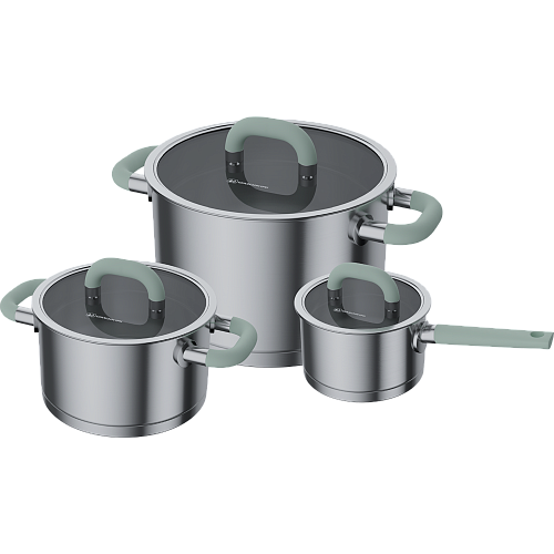 Набор посуды Takara Set (ковш 2л, кастрюли 3,8л и 6,7л)