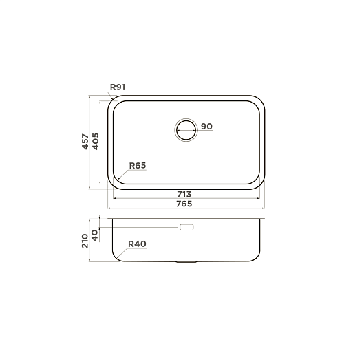 Мойка Omi 76-U/I
