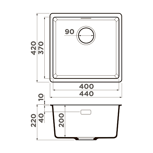 Мойка Kata 44-U