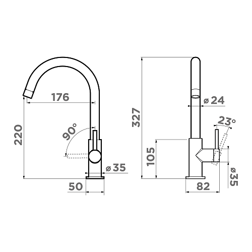 Смеситель Shinagawa Slim