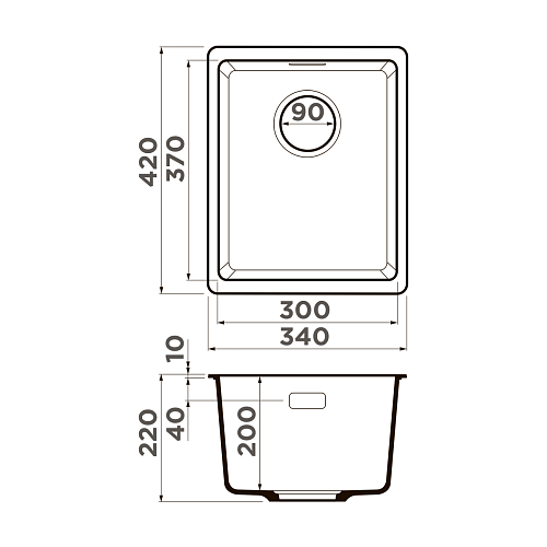 Мойка Kata 34-U