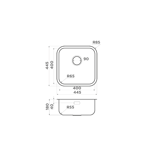 Мойка Omi 44-U/I Quadro