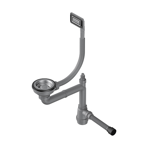 Арматура для 1-чашевых моек WK-1-UN с универсальным прямоугольным переливом